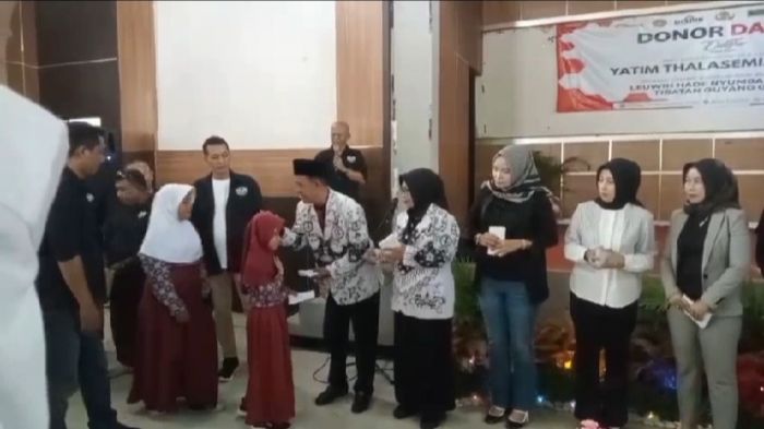 250 Labu Darah Terkumpul, Doervoer Gelar Donor Darah dan Santunan di Disdik Ciamis