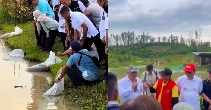 Alumni PT Tebar 1 Ton Benih Ikan ke Embung di IKN, Isradi Zainal: Menunjang Ekosistem Hijau