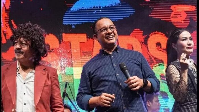 Bacapres dari Koalisi Perubahan untuk Persatuan, Anies Baswedan Bergoyang di Jakarta Melayu Festival 2023