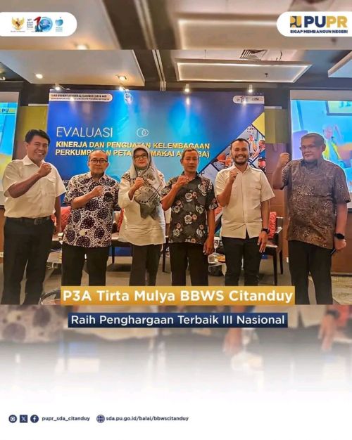 Balai Besar Wilayah Sungai Citanduy Raih Berbagai Prestasi di Tingkat Nasional Tahun 2023