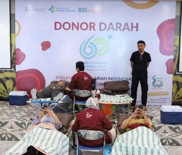 BSI Pettarani Bersama RS Wahidin Sudirohusodo Gelar Donor Darah Rutin di Makassar