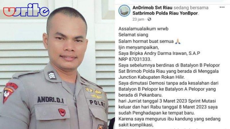Buntut Curhat Anggota Polisi Dipindahkan Tanpa Alasan Jelas, Komandan Brimob di Riau Dicopot