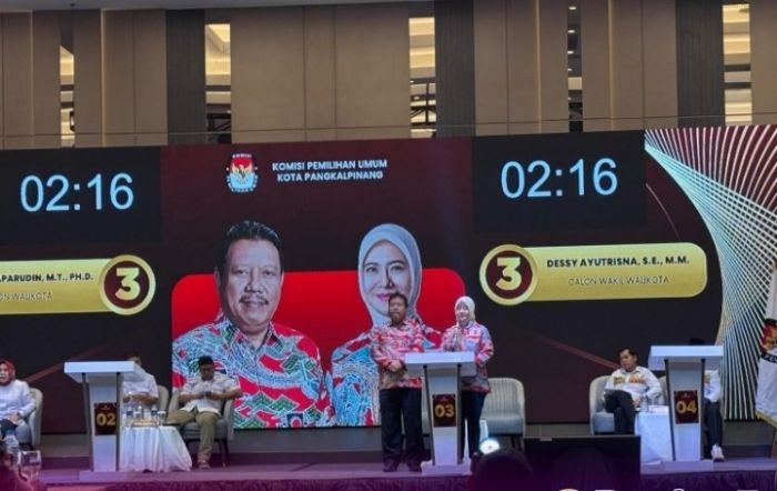 Debat Kandidat Pilwako Pangkalpinang Agustus 2025: Cece Dessy dan Prof Udin Utarakan Visi-Misi dengan Ketulusan