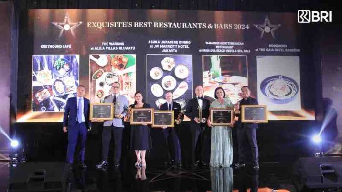 Di Awal Mei, Bank Rakyat Indonesia Bersama Exquisite Beri Penghargaan pada Resto & Bar Terbaik 2024