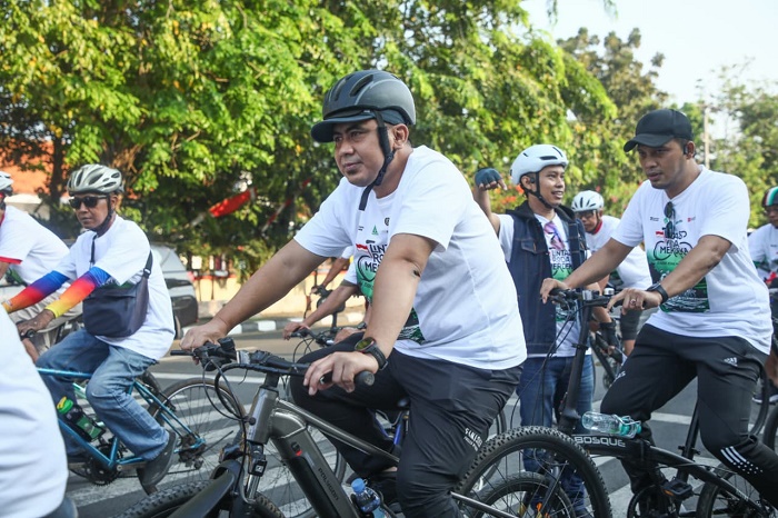 Gowes Bareng PWNU & Anshor Jawa Tengah, Taj Yasin Pimpin Napak Tilas Kemerdekaan