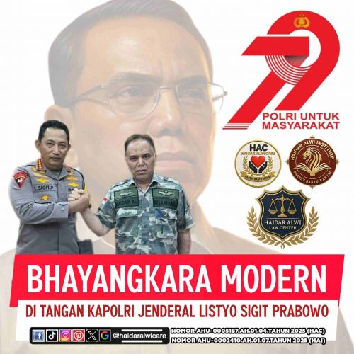 Haidar Alwi: Bhayangkara Modern Di Tangan Kapolri Sigit.