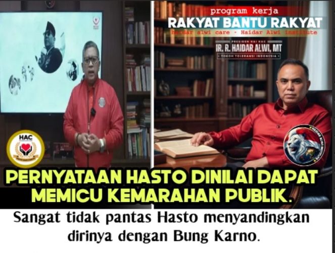 Haidar Alwi: Pernyataan Hasto Dinilai Sangat Tidak Pantas dan Memicu Kemarahan Publik.