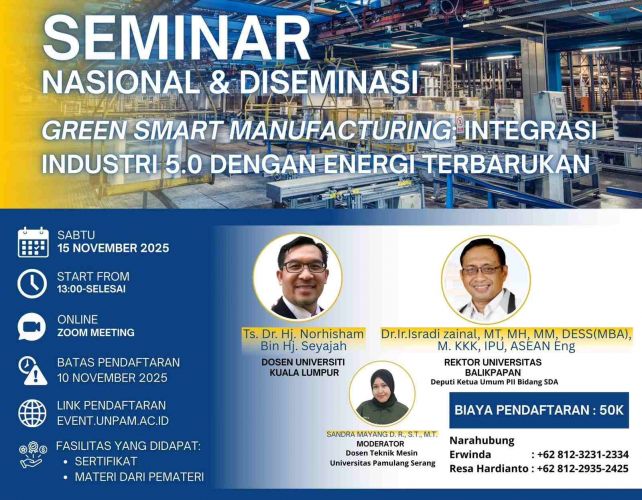 Isradi Zainal Rektor Uniba: Energi Terbarukan untuk Industri 5.0 Kunci Kebangkitan Industri di Masa Depan