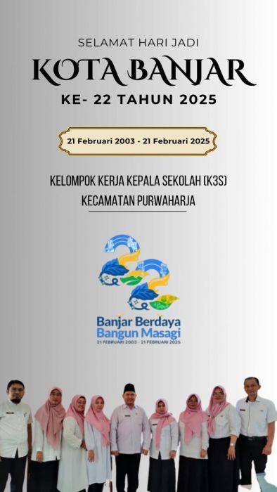 K3S Purwaharja Mengucapkan Selamat HUT Kota Banjar ke- 22 