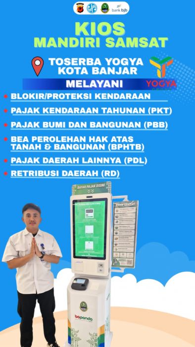 Kabar Baik! Warga Banjar Kini Bisa Bayar Pajak Kendaraan di Toserba Yogya Lewat KIOSK SAMSAT