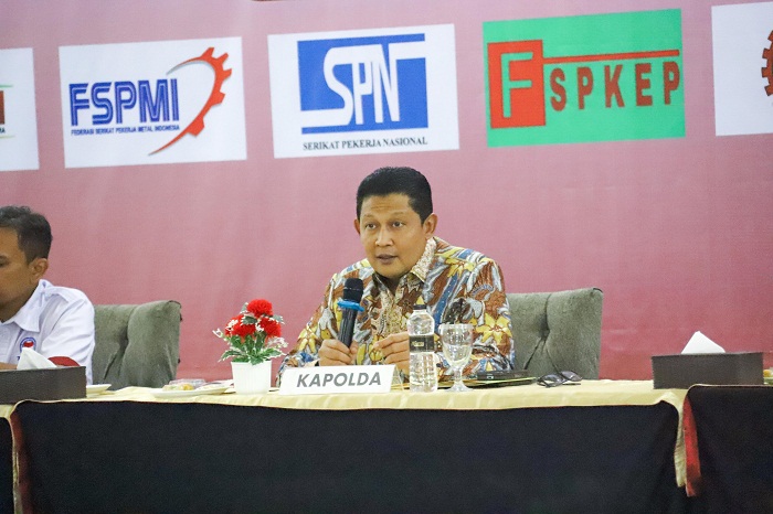 Kapolda Irjen Pol Ribut Hari Wibowo Hadiri Sarasehan & Halal Bihalal Serikat Buruh Se-Jateng di Hotel MG Setos