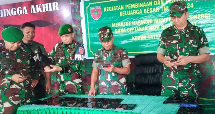 Kodim 1415/Selayar Gelar Razia Judi Online di Internal