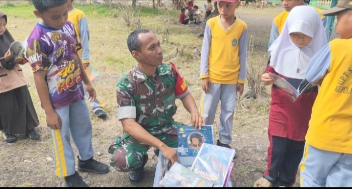 Kodim Selayar Dorong Minat Baca Anak di Daerah Terpencil