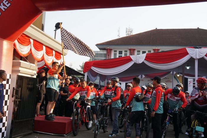 Lapas Cianjur Ikuti Fun Bike Hari Kemenkumham RI Tahun 2023 Bersama Upt Se-Kanwil Jabar