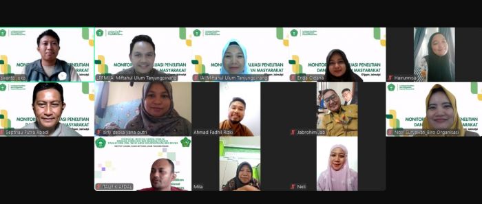 LPPM IAI Miftahul Ulum Tanjungpinang Gelar Monitoring dan Evaluasi Penelitian dan Pengabdian Masyarakat Secara Daring