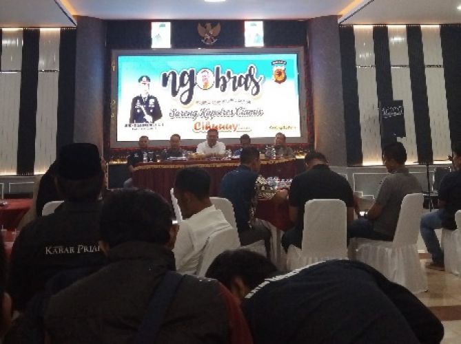 Ngobras Bareng Wartawan, Kapolres Ciamis Buka Ruang Kritik dan Aspirasi