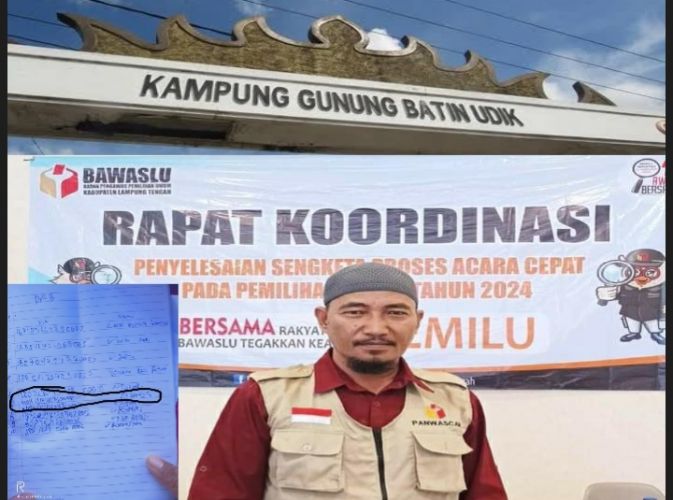 Panwascam Gunung Batin Udik Lampung Tutup Mata  Kecurangan Pemilu Di Wilayahnya