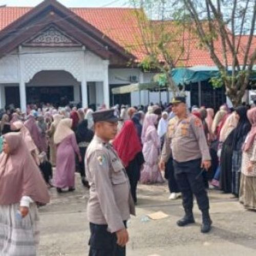 Polres Pidie Jaya Amankan Takziah Ulama Kharismatik