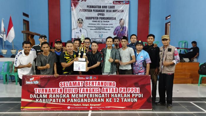 PPDI Pangandaran Gelar Turnamen Badminton Harlah ke-12, Padaherang Raih Juara II