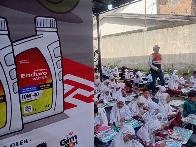 Roadshow Lomba Mewarnai Pertamina Enduro Berakhir di Medan