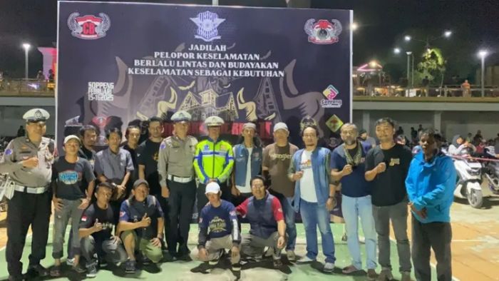 Satlantas Polres Soppeng Sosialisasi Keselamatan Bikers