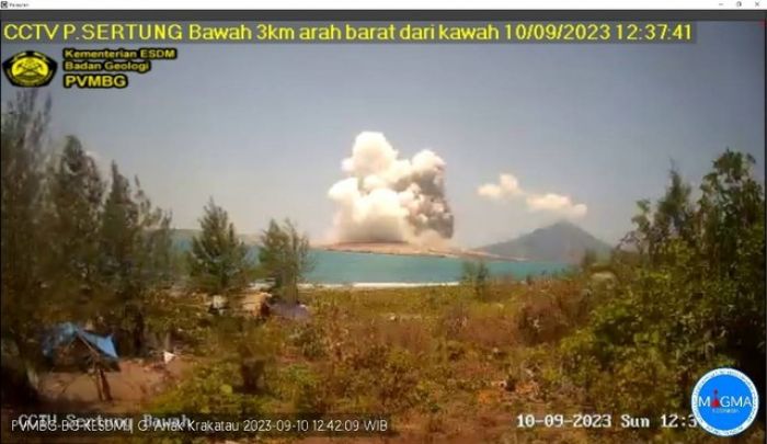 Selama Dua Hari Berturut, Gunung Anak Krakatau Terjadi Erupsi