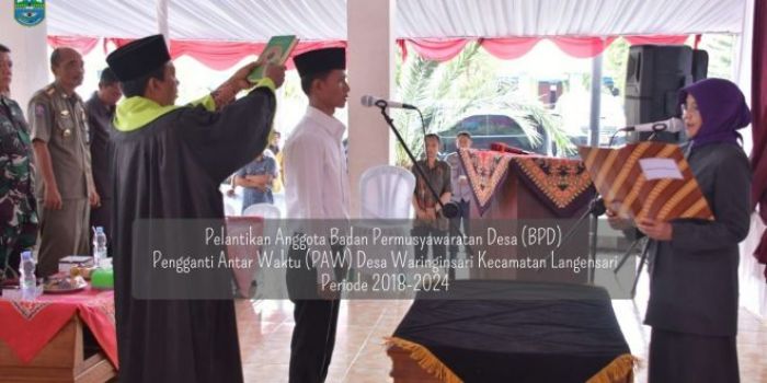 Wali Kota Banjar Lantik BPD PAW Desa Waringinsari, Tekankan Soliditas dan Peran Strategis dalam Pembangunan Desa