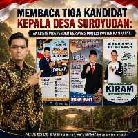 Membaca Tiga Kandidat Kepala Desa Suroyudan: Analisis Independen Berbasis Materi Poster Kampanye.