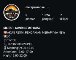 Akun IG Pendakian Gunung Merapi via New Selo Resmi Dirilis